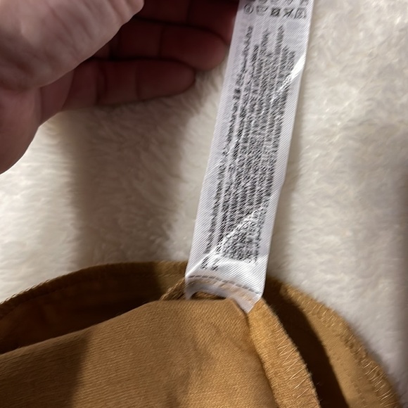 Zara tan linen pleated front belted shorts high waisted size large - Picture 12 of 16